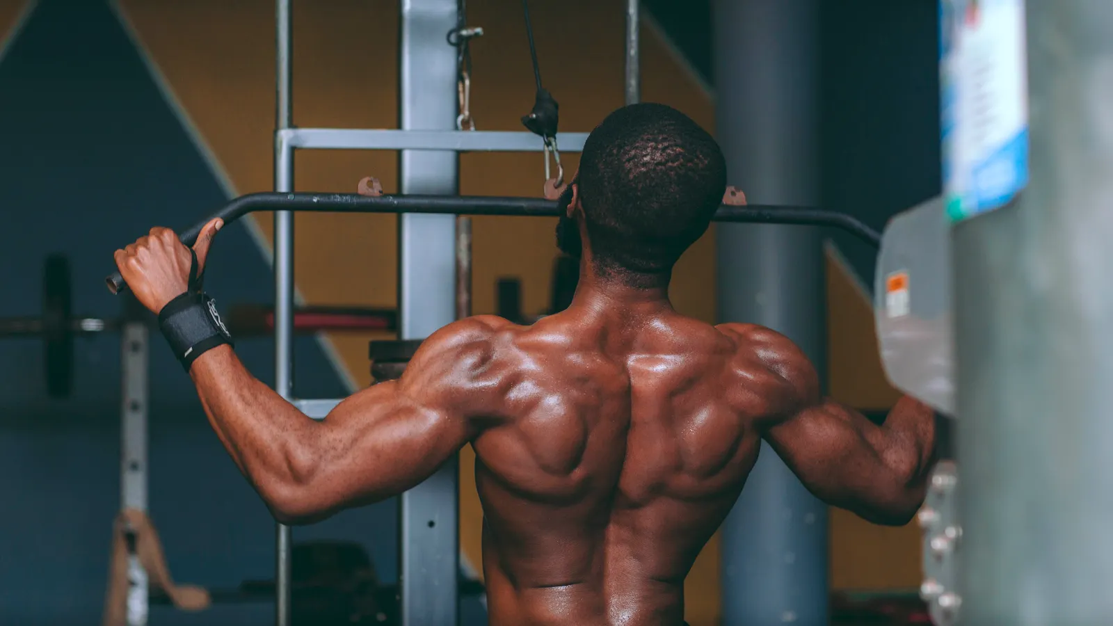Athlete lifting a barbell during a deadlift