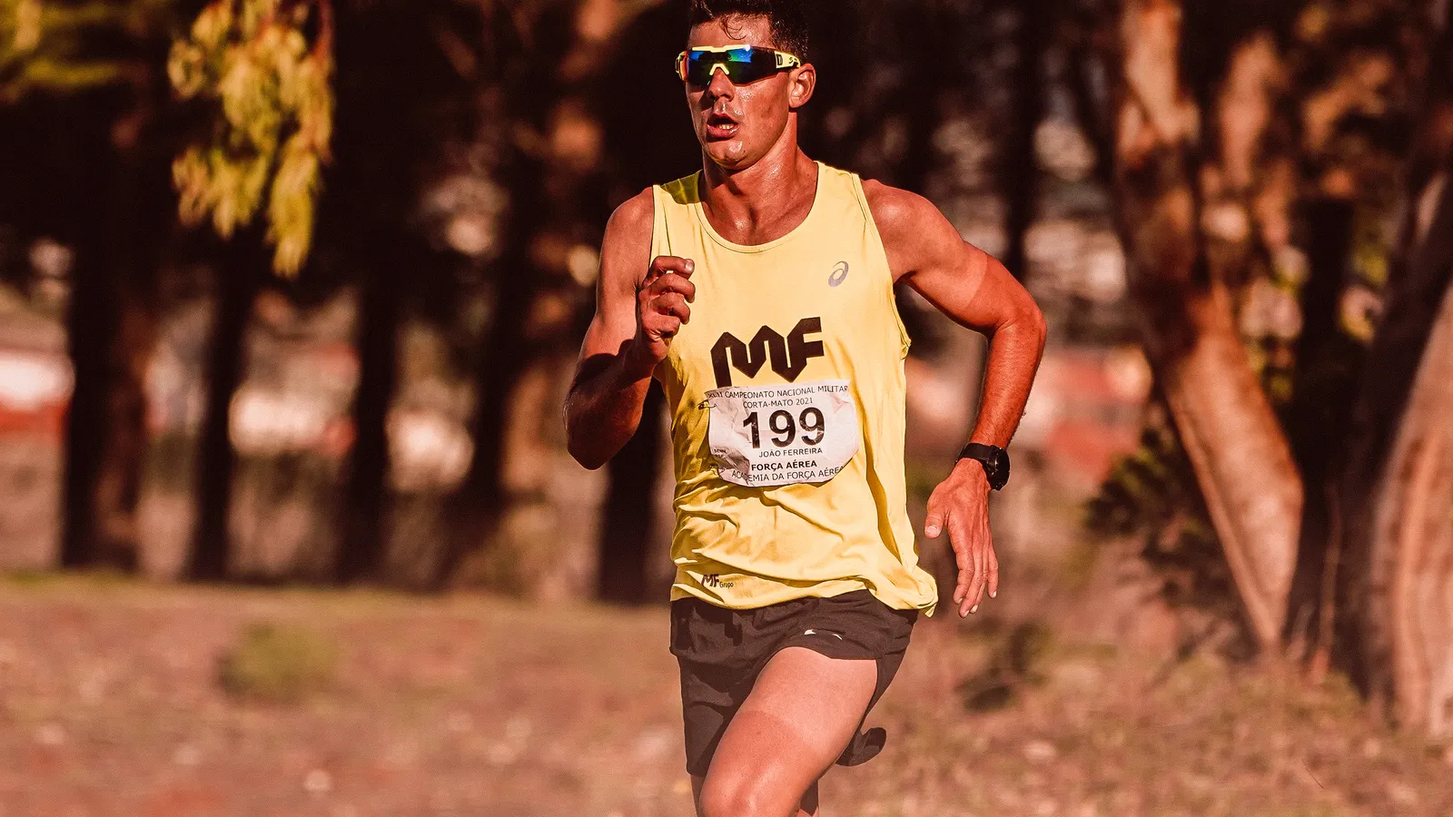 Runner training during a cardio session