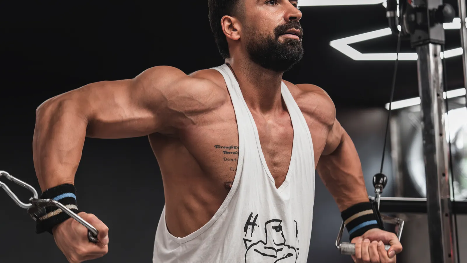 Person doing a dumbbell row exercise