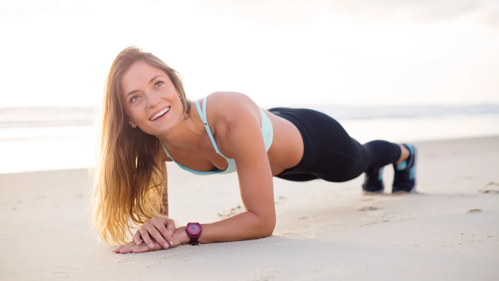 Person holding a plank position