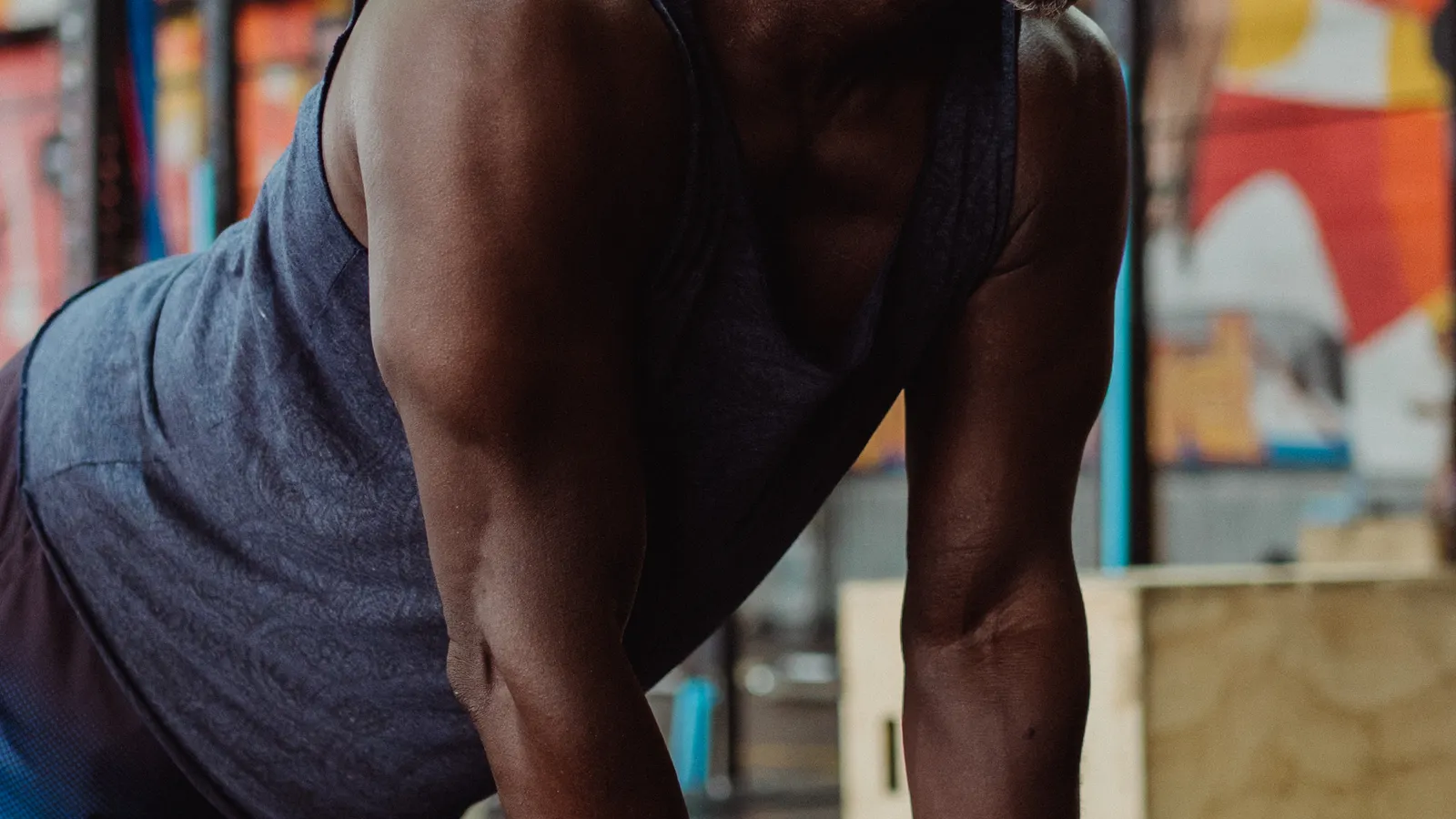 Person performing a push-up