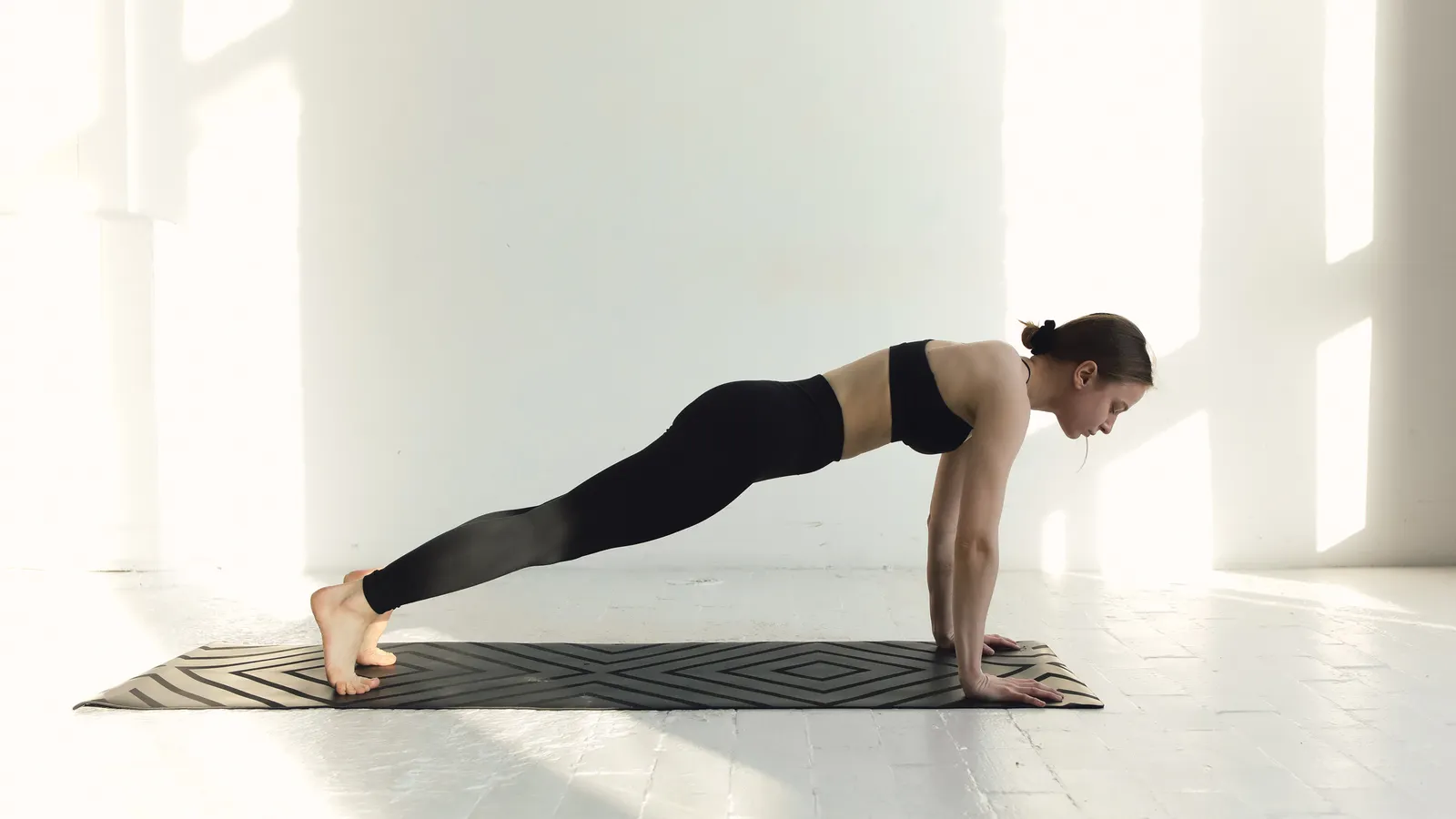 Woman doing fitness exercises